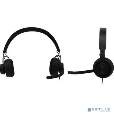 Наушники с микрофоном Logitech Zone Wired UC черный матовый 1.9м накладные USB оголовье (981-000875)