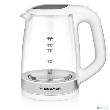 BRAYER 1040BR-WH Чайник, 2л, 2220Вт, белый