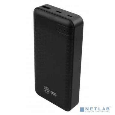 Мобильный аккумулятор Cactus CS-PBFSET-20000 Li-Pol 20000mAh 2.1A+2.1A черный 2xUSB материал пластик