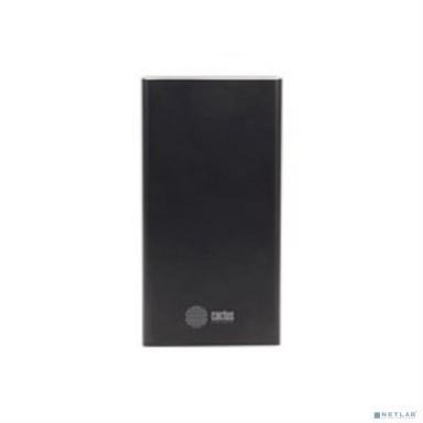 Мобильный аккумулятор Cactus CS-PBFSJT-10000 Li-Pol 10000mAh 2.1A+2.1A черный 2xUSB материал алюминий
