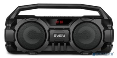 SVEN PS-415, черный, акустическая система (2.0, мощность 2x6 Вт (RMS), Bluetooth, FM, USB, microSD, LED-дисплей, встроенный аккумулятор)