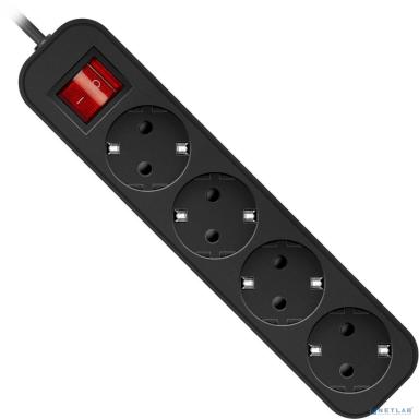 Defender Удлинитель G418 1.8 м, 4 розетки [99337] выключатель, с заземлением