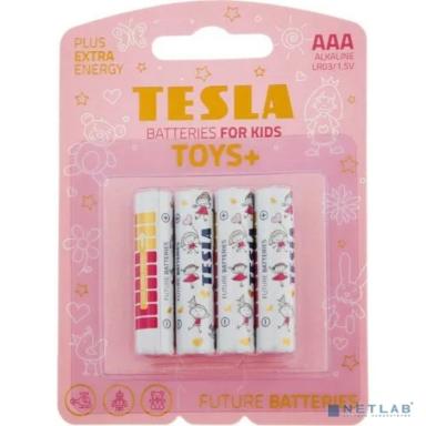 Батарейки TESLA AAA TOYS GIRL+ Alkaline (LR03/блистер 4 шт.)