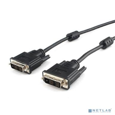 Кабель DVI-D single link Gembird/Cablexpert, 1.8м, 19M/19M, экран, феррит.кольца, пакет ( CC-DVIL-BK-6)