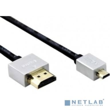 VCOM Кабель HDMI-19M --MicroHDMI-19M ver 2.0+3D/Ethernet,1.8m метал разъемы VCOM <CG506AD-1.8M>