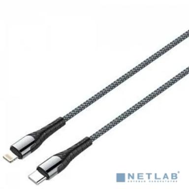 LDNIO LD_B4528 LC112/ USB кабель PD: Type-C--Lightning/ 2m/ 20W/ медь: 176 жил/ Нейлоновая оплетка/ Gray