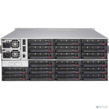 Supermicro CSE-847E1C-R1K23JBOD Корпус 44x (24 front + 20 rear) 3.5&quot; hot-swap SAS/SATA drive bays supporting SAS3/2 or SATA3 HDDs with 12Gbps throughput/Redundant 1200W Titaninum Level (1+1) powe