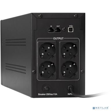 Exegate EP285527RUS ИБП ExeGate SpecialPro UNB-2200.LED.AVR.EURO.RJ.USB <2200VA/1300W, LED, AVR, 4 евророзетки, RJ45/11, USB, Black>
