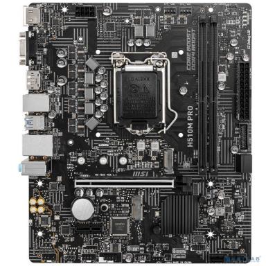 MSI H510M PRO {Soc-1200 Intel H510 2xDDR4 mATX AC`97 8ch(7.1) GbLAN+VGA+HDMI+DP}