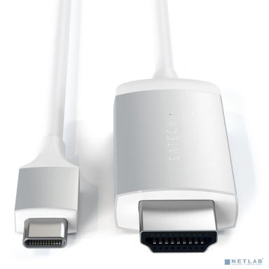 Satechi [ST-CHDMIS] Кабель USB Type-C - Aluminum HDMI Cable 4K 60Hz - Silver 