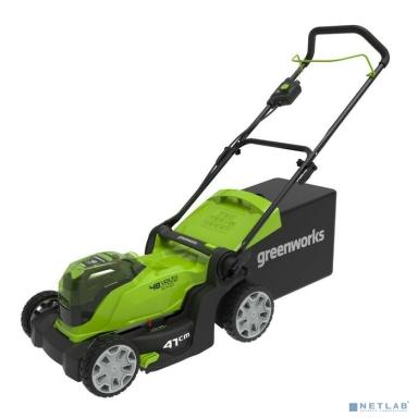Greenworks G24X2LM41 Газонокосилка аккумуляторная, 2*24V, 41 см, без АКБ и ЗУ [2512607]