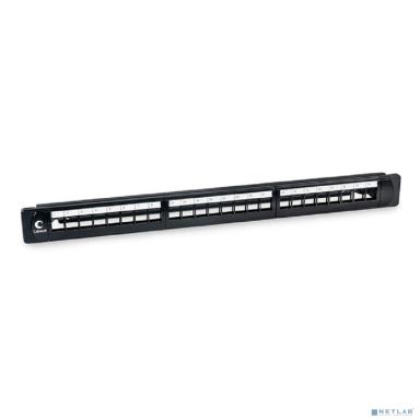 Cabeus PLB-24 Модульная патч-панель 19", 24 порта, 1U, для неэкранированных модулей, с задним кабельным организатором (без модулей)