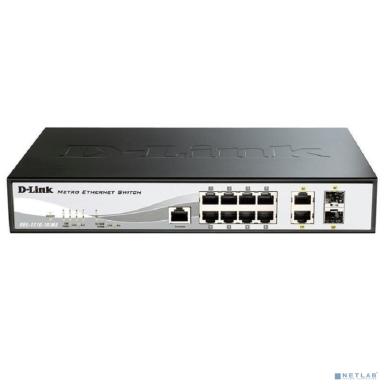 D-Link DGS-1210-10/ME/B2A Управляемый L2 коммутатор с 8 портами 10/100/1000Base-T и 2 портами 1000Base-X SFP