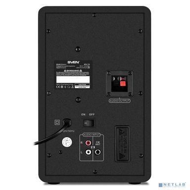 SVEN SPS-710, чёрный, акустическая система 2.0, мощность 2х20Вт (RMS), FM-тюнер, USB/SD, дисплей, пульт ДУ, Bluetooth