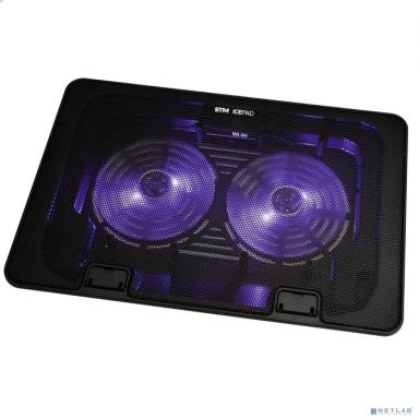 STM IP17 Laptop Cooling (17,3", 2x(125x125), 2x2 LED backlight, Black plastic+metal mesh, 3 types height adjustable ) Black