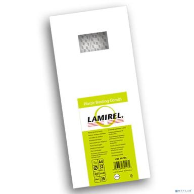 Пружины для переплета пластиковые Lamirel, 32 мм. Цвет: белый, 25 шт в упаковке.