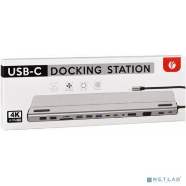 VCOM CU4703  Адаптер TypeC -->3*USB3.0+2*USB2.0+VGA+RJ45+SD+TF+AUD+HDMI+DP+2*USB3.1 Data+PD[4895182217294]