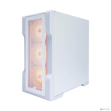 1STPLAYER Корпус TRILOBITE T3 White / mATX, TG / 4x 120mm LED fans inc. / T3-WH-4F1-W