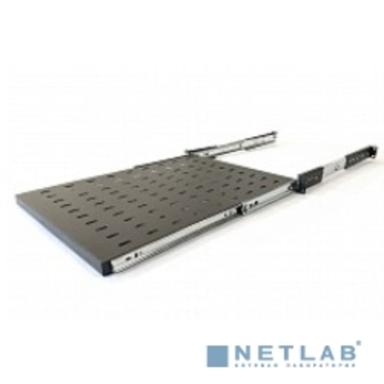 Hyperline TSS3-600-RAL9004 Полка выдвижная c 19'' креплением, глубина 600 мм, нагрузка до 20 кг, для шкафов TTB глубиной 800-1200мм, цвет черный (RAL 9004) 