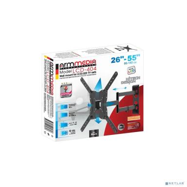 Arm Media LCD-404 new черный 26"-55" макс.30кг настенный поворот и наклон