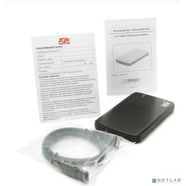 AgeStar 3UB2A12-6G (BLACK) USB 3.0 Внешний корпус 2.5" SATA, алюминий, черный, безвин. констр.