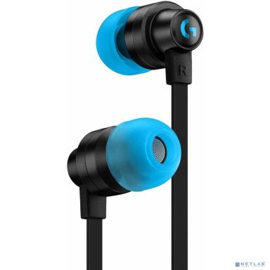 Наушники с микрофоном Logitech G333 черный/голубой 1.2м вкладыши в ушной раковине (981-000924)