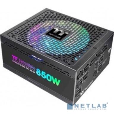 Блок питания Thermaltake ATX 850W Toughpower PF1 ARGB 80+ platinum 24+2x(4+4) pin APFC 140mm fan color LED 12xSATA Cab Manag RTL