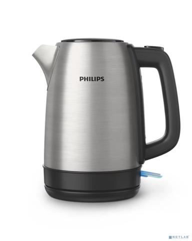 PHILIPS HD9350/90 Чайник, 1.7л, 2200Вт,  серебристый/черный