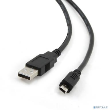 Bion Кабель интерфейсный USB 2.0 AM/miniBM 5P, позолоченные контакты, ферритовые кольца, 1.8м, черный [BXP-CCP-USB2-AM5P-018]