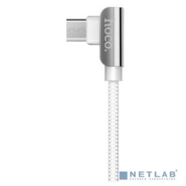 HOCO HC-79385 U42/ USB кабель Micro/ 1.2m/ 2.4A/ Угловой коннектор/ White
