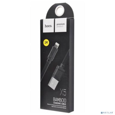 HOCO HC-40002 X5/ USB кабель Lightning/ 1m/ 2.4A/ Black