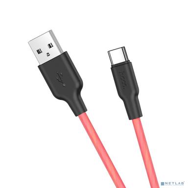 HOCO HC-71419 X21/ USB кабель Type-C/ 1m/ 2A/ Силикон/ Black&Red