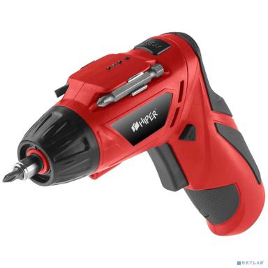 Отвертка акк HIPER  3.6В, USB, Li-ion, 1.3 Ач, 5Нм, 0-230 об/мин, LED подсветка, инд заряда, блистер [HSD3.6LiC]