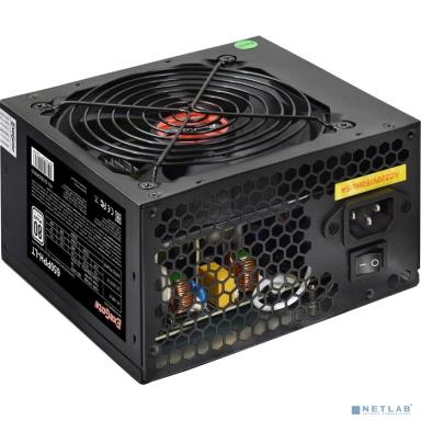 Exegate EX282046RUS-OEM-S Блок питания 650W ExeGate 80 PLUS® 650PPH-LT-S-OEM (ATX, APFC, КПД 82% (80 PLUS)SC, 12cm fan, 24pin, (4+4)pin, PCIe, 5xSATA, 3xIDE, black, кабель 220V с защитой от выдергиван