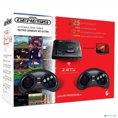 SEGA Retro Genesis HD Ultra + 225 игр ZD-06 (2 беспроводных 2.4ГГц джойстика, HDMI кабель) [ConSkDn73] [611430]