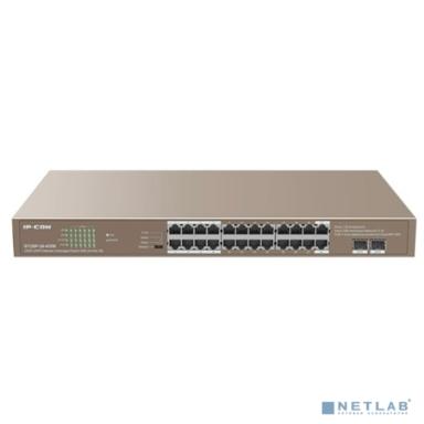 IP-COM G1126P-24-410W Коммутатор PoE неуправляемый 24-Ports 10/100/1000 Base-T + 2-Port 1000 Base-X SFP  / 24-Ports PoE (PoE бюджет 370W)