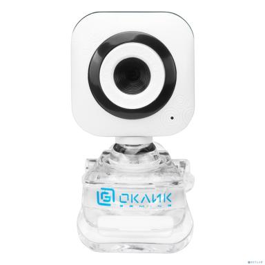 Web-камера Oklick OK-C8812 белый 0.3Mpix (640x480) USB2.0 с микрофоном [1455922]