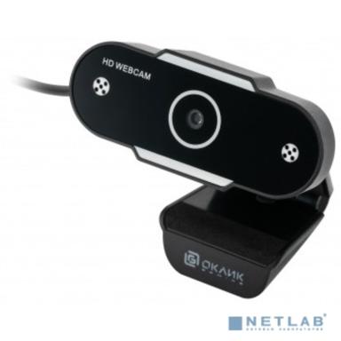 Web-камера Oklick OK-C012HD черный 1Mpix (1280x720) USB2.0 с микрофоном [1455503]