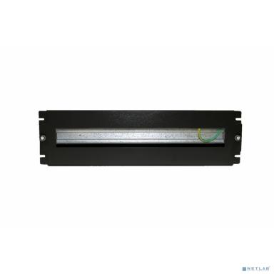 Hyperline BPB19-PS-3U-RAL9005 Рейка-DIN 1U черный (упак.:1шт)