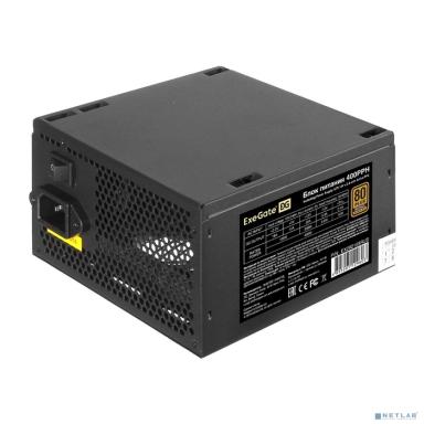 Exegate EX292159RUS-OEM Блок питания 400W ExeGate 80 PLUS® Bronze 400PPH-OEM (ATX, APFC, КПД 88% (80 PLUS Bronze), 12cm fan, 20+4pin, 4+4pin, 2xPCI-E, 5xSATA, 3xIDE, Box, black)