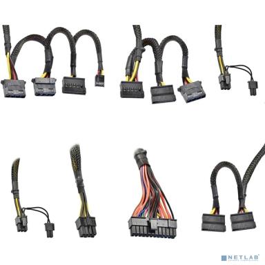 Exegate EX292150RUS-OEM Блок питания 450W ExeGate 80 PLUS® 450PPH-LT-OEM (ATX, APFC, КПД 82% (80 PLUS), 12cm fan, 24pin, (4+4)pin, PCIe, 5xSATA, 3xIDE, black)