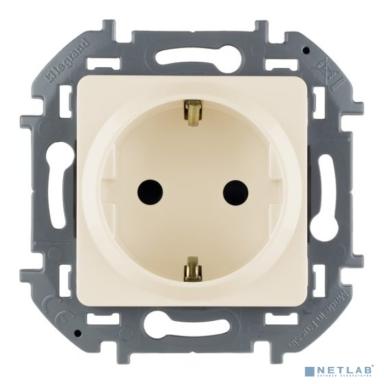 Legrand 673731 Розетка 2К+З со шторками немецкий стандарт 16 А 250 В~ INSPIRIA слоновая кость 