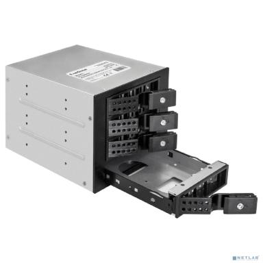 Exegate EX291657RUS Корзина для HDD ExeGate HS435-02 (универсальная, на 4*3,5"/2.5" SATA HDD, занимает 3*5,25" отсека, RTL)
