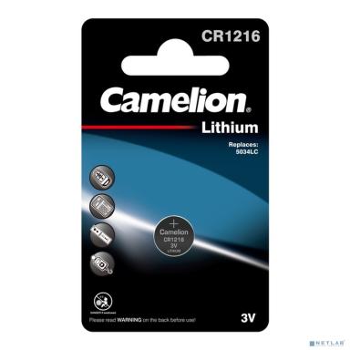 Camelion CR1216 BL-1 (CR1216-BP1, батарейка литиевая,3V)