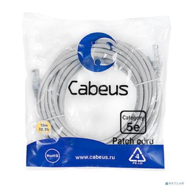 Cabeus PC-UTP-RJ45-Cat.5e-15m-LSZH Патч-корд U/UTP, категория 5е, 2xRJ45/8p8c, неэкранированный, серый, LSZH, 15м