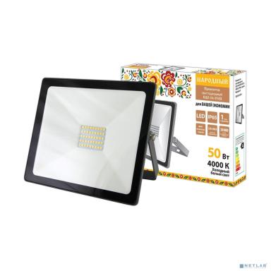 TDM SQ0336-0283 Прожектор светодиодный СДО-04-050Н 50 Вт, 4000 К, IP65, серый, Народный