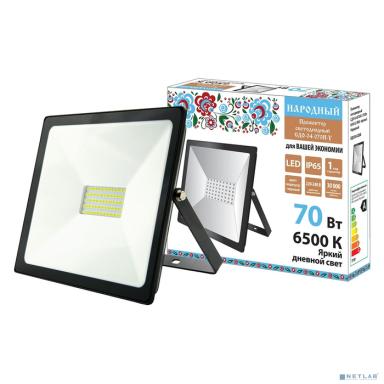 TDM SQ0336-0268 Прожектор светодиодный СДО-04-070Н-У 70 Вт, 6500 К, IP65, черный, Народный