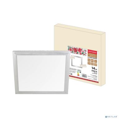 TDM SQ0329-0208 Ультратонкая светодиодная панель серии СВО 295х295, 14 Вт, 3000 К, хром, Народная (без драйвера)