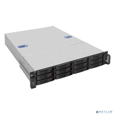 Exegate EX293398RUS Серверный корпус ExeGate Pro 2U660-HS12 <RM 19", высота 2U, глубина 660, БП 1U-800ADS, 12xHotSwap>