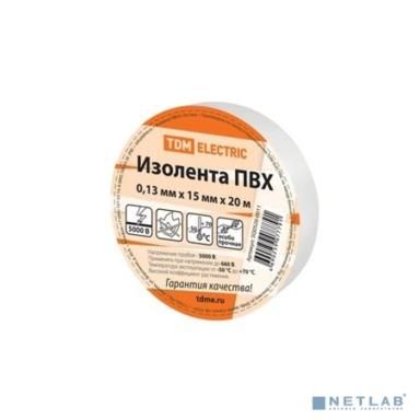 TDM SQ0526-0011 Изолента ПВХ 0,13*15мм Белая 20м 